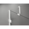 Mexen Lunar kairiosios pusės atveriamos dušo durys 70 cm, skaidrios, baltos - 834-070-000-20-00-L