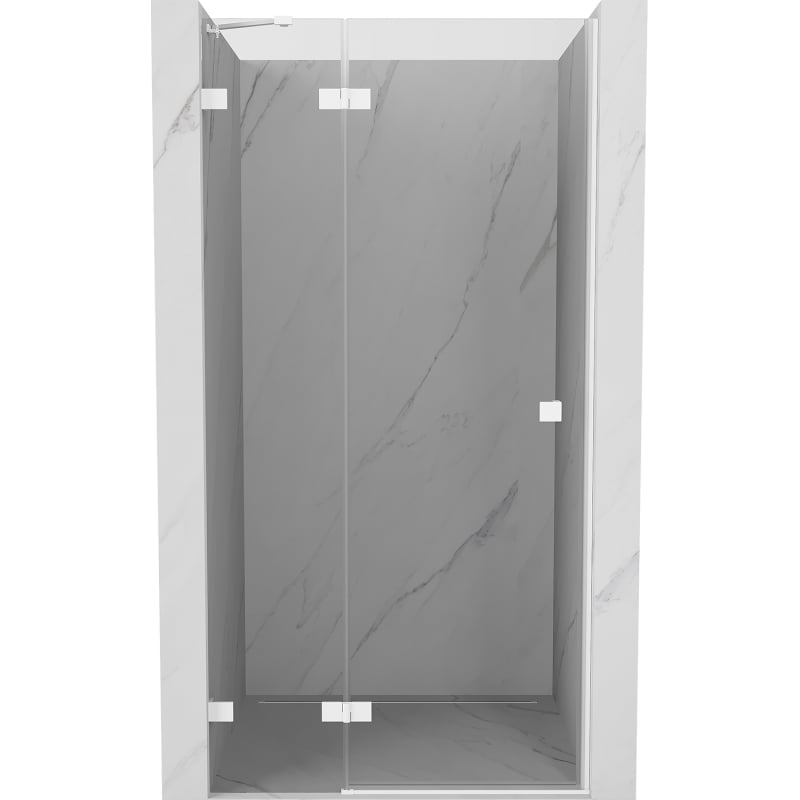 Mexen Lunar atidaromos dušo durys kairėje 95 cm, skaidrios, baltos - 834-095-000-20-00-L