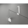 Mexen Lunar atveriamos kairės pusės dušo durys 115 cm, permatomos, baltos - 834-115-000-20-00-L