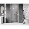 Mexen Lunar atveriamos kairės dušo durys 120 cm, skaidrios, baltos - 834-120-000-20-00-L
