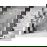 Mexen Lunar kairiosios pusės dušo durys 135 cm, permatomos, baltos - 834-135-000-20-00-L