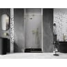 Mexen Lunar kairiosios durų dušo durys 70 cm, permatomos, auksinės - 834-070-000-50-00-L