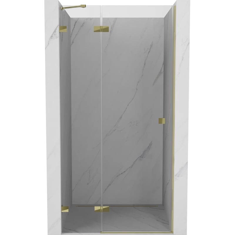 Mexen Lunar dušo durys atveriamos kairės 75 cm, skaidrios, auksinės - 834-075-000-50-00-L