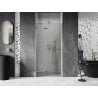 Mexen Lunar dušo durys atveriamos kairės 75 cm, skaidrios, auksinės - 834-075-000-50-00-L