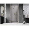 Mexen Lunar dušo durys atveriamos kairės 75 cm, skaidrios, auksinės - 834-075-000-50-00-L