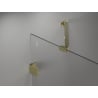 Mexen Lunar dušo durys atveriamos kairės 75 cm, skaidrios, auksinės - 834-075-000-50-00-L