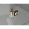 Mexen Lunar kairiosios pusės dušo durys 80 cm, permatomos, auksinės - 834-080-000-50-00-L
