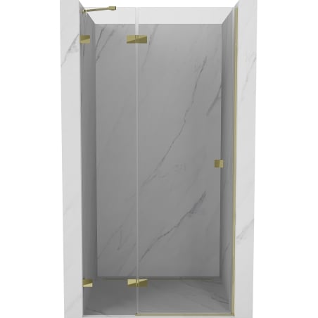 Mexen Lunar dušo durys, atidaromos į kairę 85 cm, permatomos, auksinės - 834-085-000-50-00-L