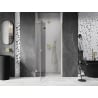 Mexen Lunar kairiosios pusės atidaromos dušo durys 90 cm, skaidrios, auksinės - 834-090-000-50-00-L