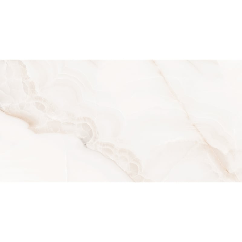 Mexen Onyx White glazūruota grindų keraminė plytelė rekt. G1, grindų-sienos plytelė 120 x 60 cm, blizgus - TL106-120-060-01