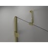 Mexen Lunar atveriamos dušo durys, kairės, 135 cm, skaidrios, auksinės - 834-135-000-50-00-L