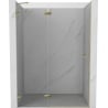 Mexen Lunar atveriamos dušo durys kairės 140 cm, skaidrios, auksinės - 834-140-000-50-00-L