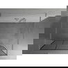 Mexen Kioto laisvai stovinti dušo sienelė 110 x 200 cm, juodas tinklelis 8 mm, chromas - 800-110-002-01-77