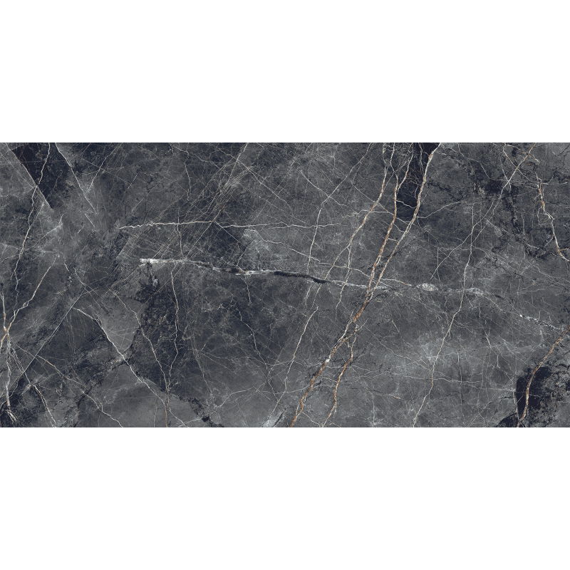 Mexen Eternity Nero glazūruotos rekt. G1, grindų-sienų plytelė 120 x 60 cm, blizgi - TL112-120-060-02