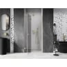 Mexen Lunar dušo durys, atidaromos į kairę 115 cm, skaidrios, šlifuotas auksas - 834-115-000-55-00-L