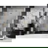 Mexen Lunar kairios pusės dušo durys 130 cm, permatomos, auksinės šlifuotos - 834-130-000-55-00-L