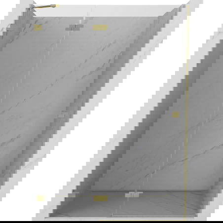 Mexen Lunar dušo durys varstomos, kairinės, 135 cm, skaidrios, šlifuotas auksas - 834-135-000-55-00-L