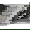 Mexen Kioto laisvai stovinti dušo pertvara 120 x 200 cm, juoda grotelės 8 mm, auksinė - 800-120-002-50-77