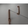 Mexen Lunar dušo durys atveriamos kairiosios 85 cm, skaidrios, rožinis auksas - 834-085-000-60-00-L