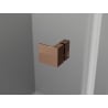 Mexen Lunar kairiosios pusės dušo durys, 90 cm, skaidrios, rausvo aukso - 834-090-000-60-00-L