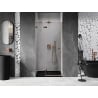 Mexen Lunar kairios pusės atveriamos dušo durys 95 cm, skaidrios, rožinis auksas - 834-095-000-60-00-L