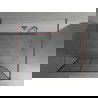 Mexen Kioto laisvai pastatoma dušo sienelė 100 x 200 cm, juodas tinklelis 8 mm, rožinis auksas - 800-100-002-60-77