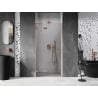 Mexen Lunar kairiosios pusės dušo durys, 70 cm, permatomos, šlifuota vario spalva - 834-070-000-65-00-L