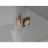 Mexen Lunar kairiosios pusės dušo durys, 70 cm, permatomos, šlifuota vario spalva - 834-070-000-65-00-L