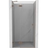 Mexen Lunar kairiųjų atidaromų dušo durų 80 cm, skaidrios, šlifuoto vario - 834-080-000-65-00-L