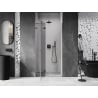Mexen Lunar kairė pusė pravertų dušo durelių 80 cm, permatomos, gun gray šlifuotas - 834-080-000-66-00-L