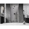 Mexen Lunar dušo durys varstomos kairiosios 80 cm, skaidrios, juodos - 834-080-000-70-00-L