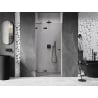 Mexen Lunar dušo durys varstomos kairiosios 80 cm, skaidrios, juodos - 834-080-000-70-00-L
