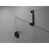 Mexen Lunar dušo durys varstomos kairiosios 80 cm, skaidrios, juodos - 834-080-000-70-00-L