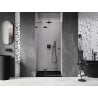 Mexen Lunar varstomos dušo durys, kairė 90 cm, skaidrios, juodos - 834-090-000-70-00-L