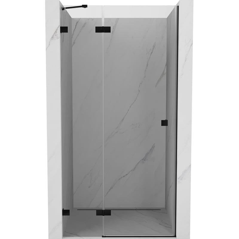 Mexen Lunar dušo durys atveriamos kairė 100 cm, skaidrios, juodos - 834-100-000-70-00-L