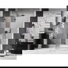Mexen Lunar kairiosios pusės dušo durys 130 cm, permatomos, juodos - 834-130-000-70-00-L