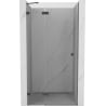 Mexen Lunar kairios pusės atveriamos dušo durys 95 cm, skaidrios, matinės juodos spalvos - 834-095-000-95-00-L