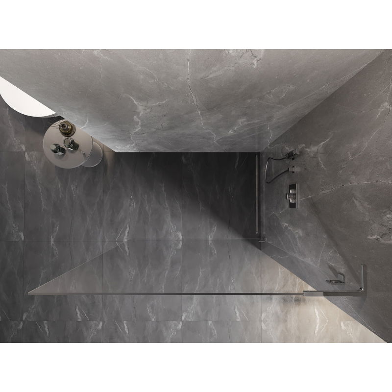 Mexen Lunar L dušo siena Walk-in dešinė 50 x 200 cm, skaidrus 8 mm, chromas - 830L-050-000-01-00-P