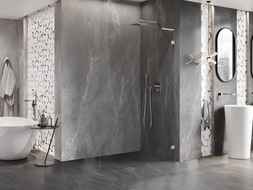 Mexen Lunar L dušo sienelė Walk-in dešinė 60 x 200 cm, skaidrus 8 mm, chromas - 830L-060-000-01-00-P