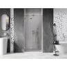 Mexen Lunar dušo durys atveriamos kairiosios 105 cm, permatomos, šlifuotas nikelis - 834-105-000-97-00-L