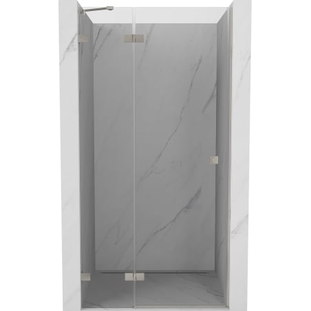 Mexen Lunar dušo durys, atveriamos į kairę, 110 cm, permatomos, matinio nikelio - 834-110-000-97-00-L