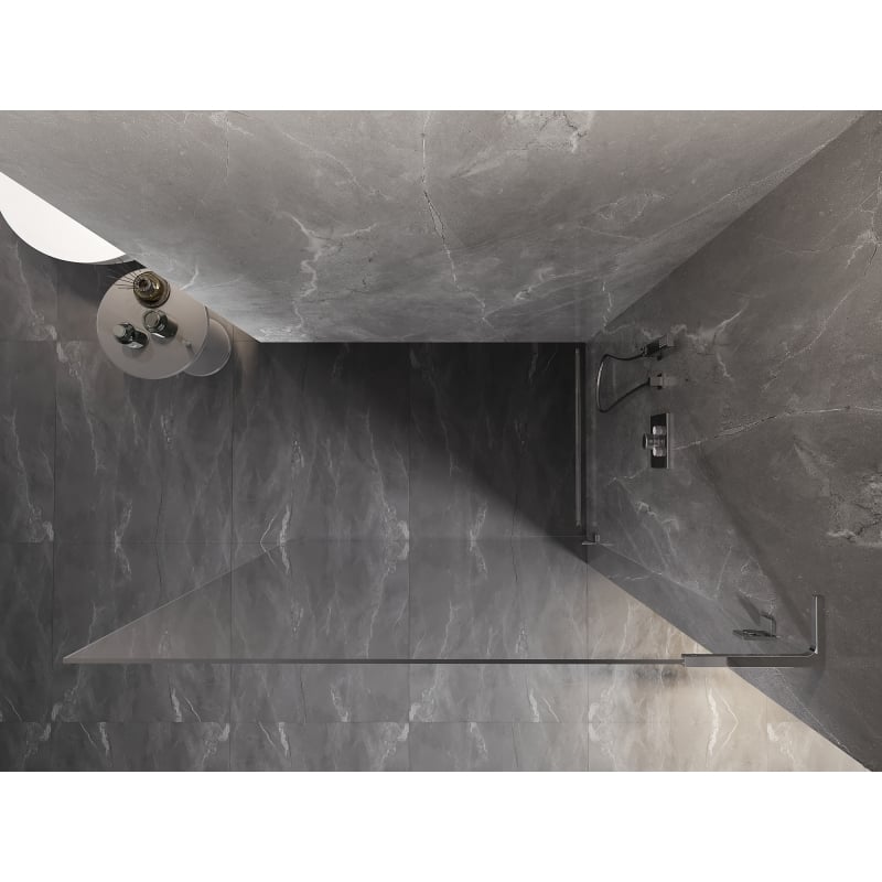 Mexen Lunar L dušo sienelė Walk-in dešinė 70 x 200 cm, skaidri 8 mm, chromas - 830L-070-000-01-00-P