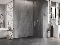 Mexen Lunar L stiklinė dušo siena Walk-in dešinė 100 x 200 cm, skaidri 8 mm, chromas - 830L-100-000-01-00-P