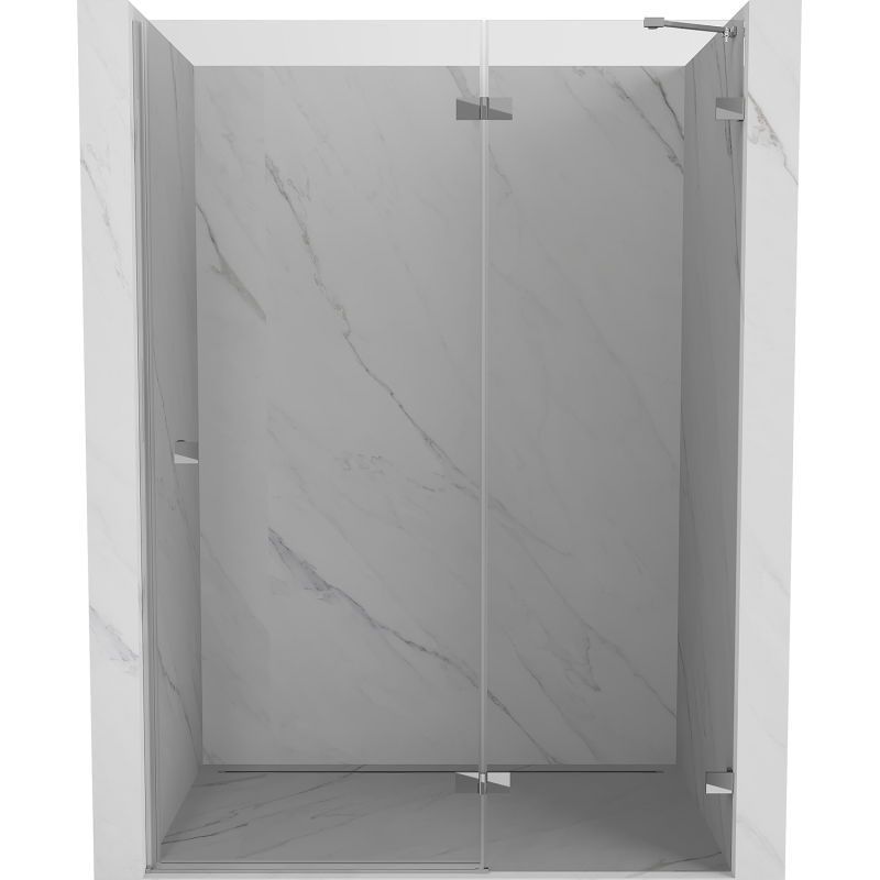 Mexen Lunar dušo durys dešinės 140 cm, skaidrios, chromas - 834-140-000-01-00-P