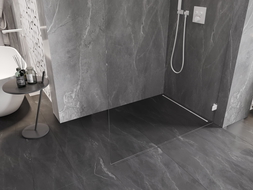 Mexen Lunar L dušo sienelė Walk-in dešinė 90 x 200 cm, permatoma 8 mm, balta - 830L-090-000-20-00-P