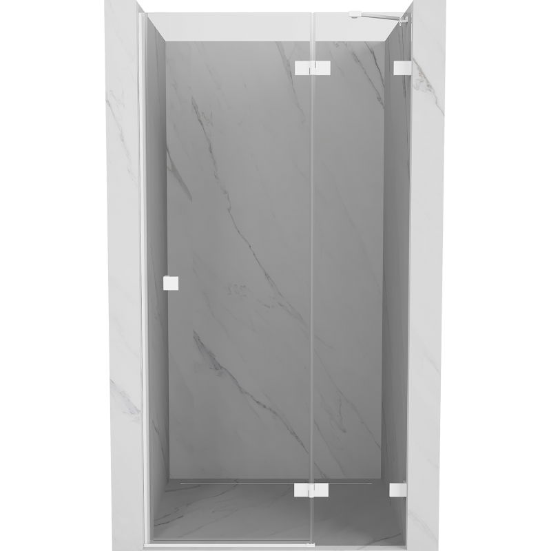 Mexen Lunar atveriamos dušo durys dešinėje pusėje 70 cm, skaidrios, baltos - 834-070-000-20-00-P