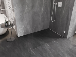 Mexen Lunar L dušų siena Walk-in dešinė 100 x 200 cm, permatoma 8 mm, balta - 830L-100-000-20-00-P