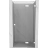 Mexen Lunar dešinės pusės atidaromos dušo durys 75 cm, skaidrios, baltos - 834-075-000-20-00-P