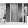 Mexen Lunar atveriamos dušo durys, dešinės, 110 cm, skaidrios, baltos - 834-110-000-20-00-P