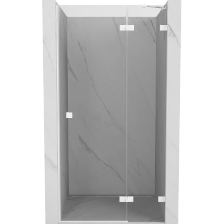 Mexen Lunar dešinės pusės atveriamas dušo durys 115 cm, permatomas, baltas - 834-115-000-20-00-P